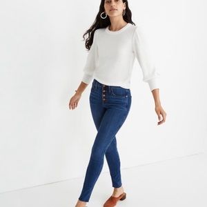 Madewell 10” HighRise Skinny Crop Button Fly Jeans